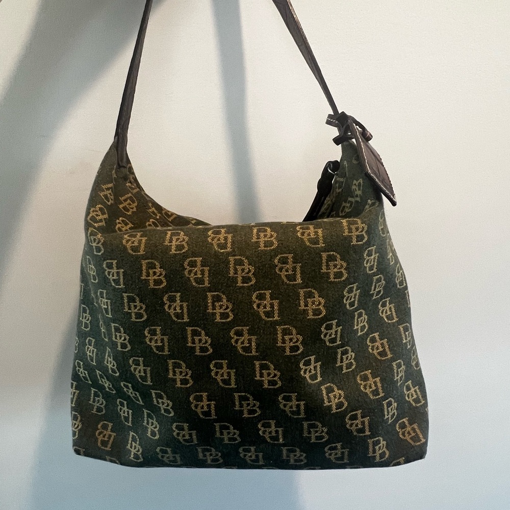 Dooney & Bourke Olive Green Logo Shoulder Bag